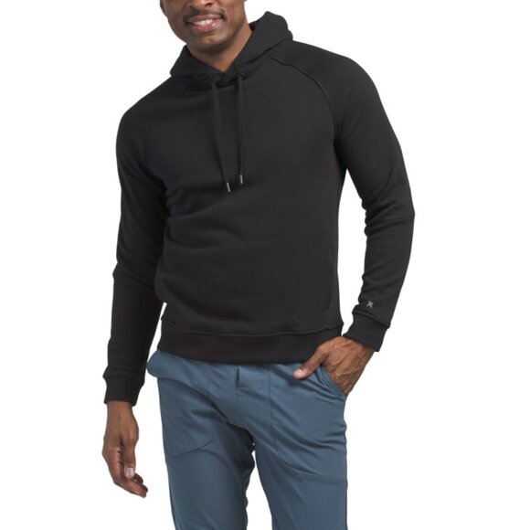 KENNETH COLE Black Raglan Terry Fleece Hoodie - Picture 1 of 2